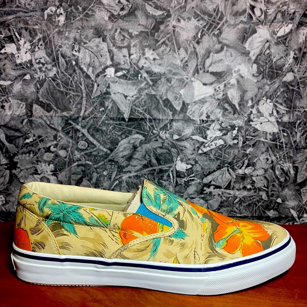 Sperry - Striper Slip On - Size 12 -  The Hawaiian Print - O Box - New w/ Tags